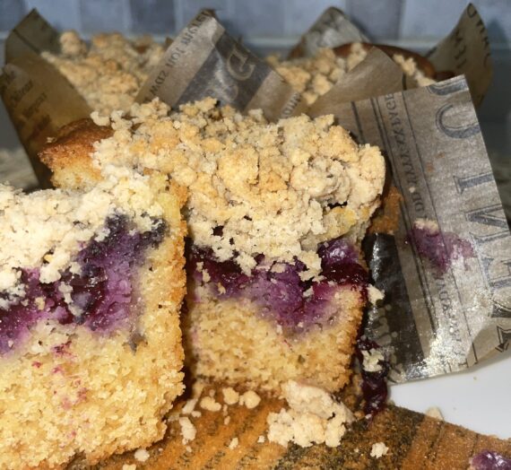 🫐 Glütensiz Yaban Mersinli Crumble Muffin Tarifi
